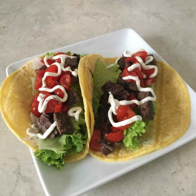 Mojo Skirt Steak Tacos